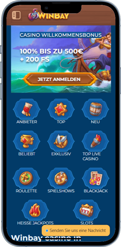 Mobile Anwendung bei Winbay Casino